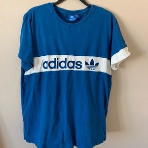 Blue adidas logo shirt